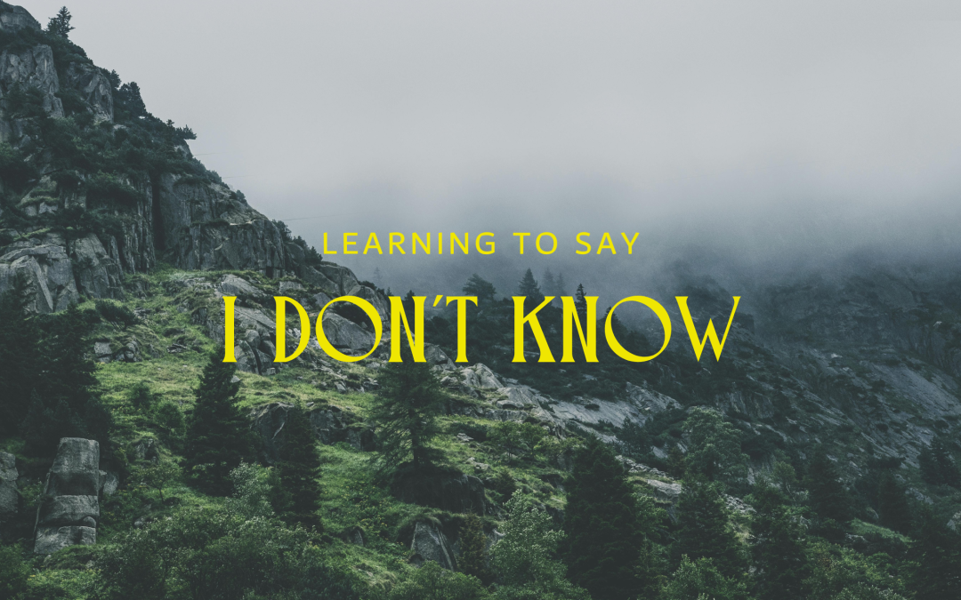 Learning to say “I don’t know”
